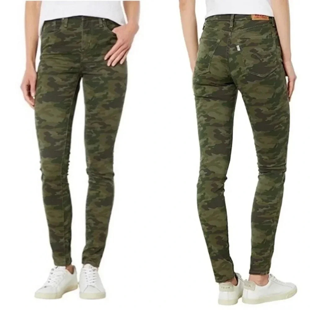 Levi’s 721 High-Rise Skinny Camouflage Jeans 4 Short W27 L28 NWT - Picture 1 of 7